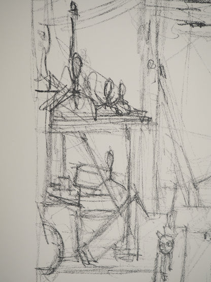 Alberto GIACOMETTI : L'Atelier - Lithographie originale signée
