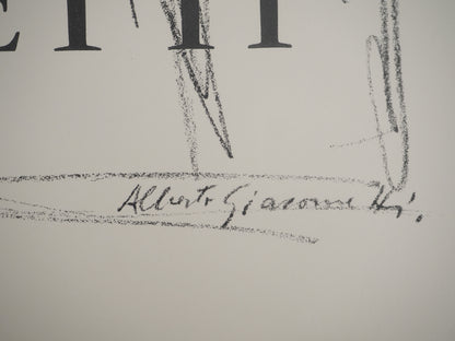 Alberto GIACOMETTI : L'Atelier - Lithographie originale signée
