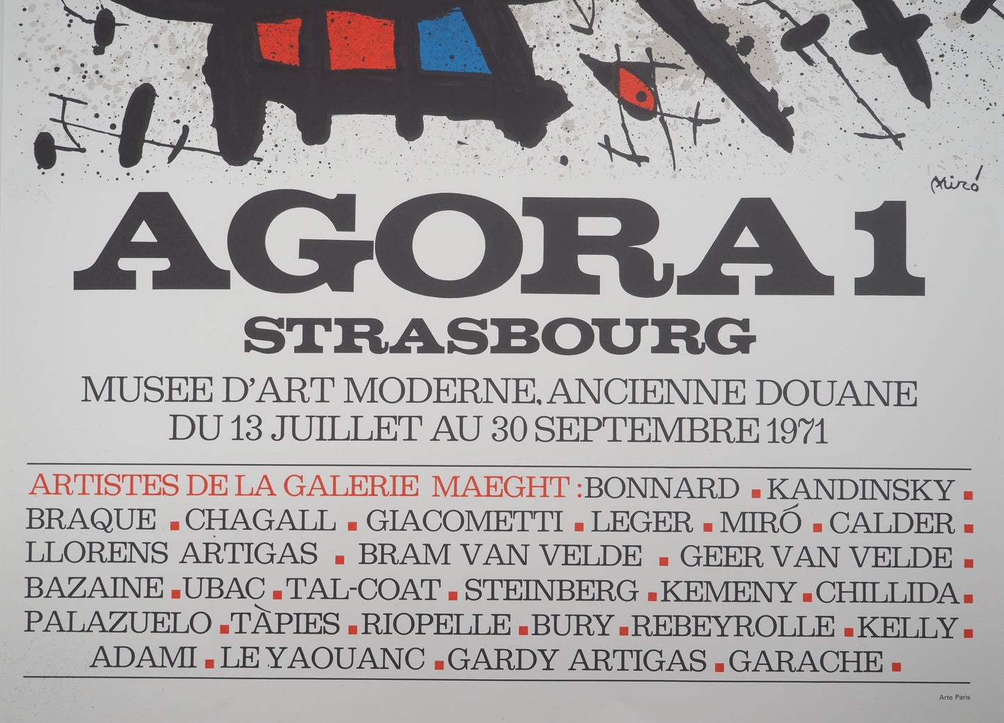 Joan MIRO : Agora - Affiche en lithographie originale signée