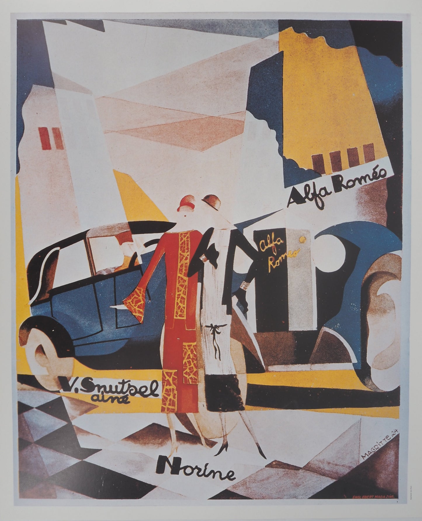 René MAGRITTE : Alfa Romeo - Affiche signée
