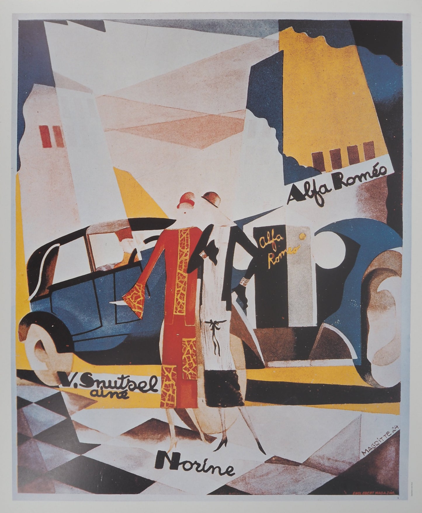 René MAGRITTE : Alfa Romeo - Affiche signée