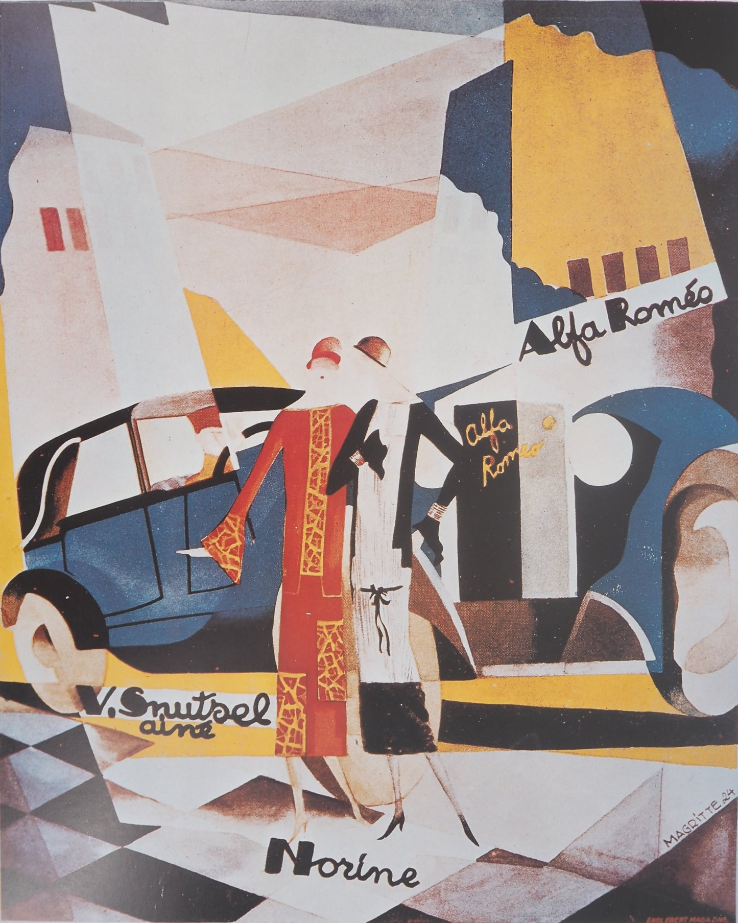 René MAGRITTE : Alfa Romeo - Affiche signée