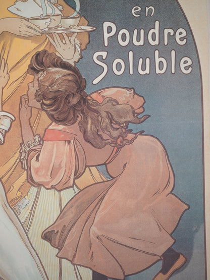 Alfons MUCHA : Chocolat idéal - Affiche signée