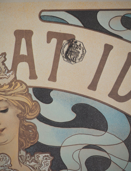 Alfons MUCHA : Chocolat idéal - Affiche signée