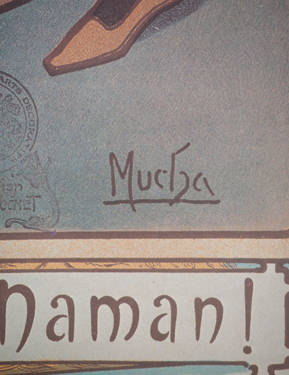 Alfons MUCHA : Chocolat idéal - Affiche signée