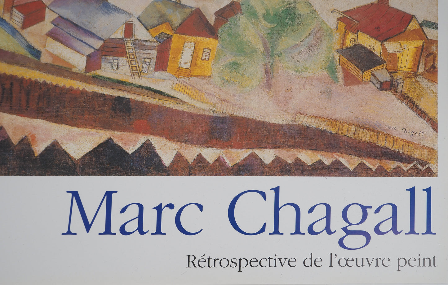 Marc CHAGALL : Au dessus de la ville - Affiche originale signée