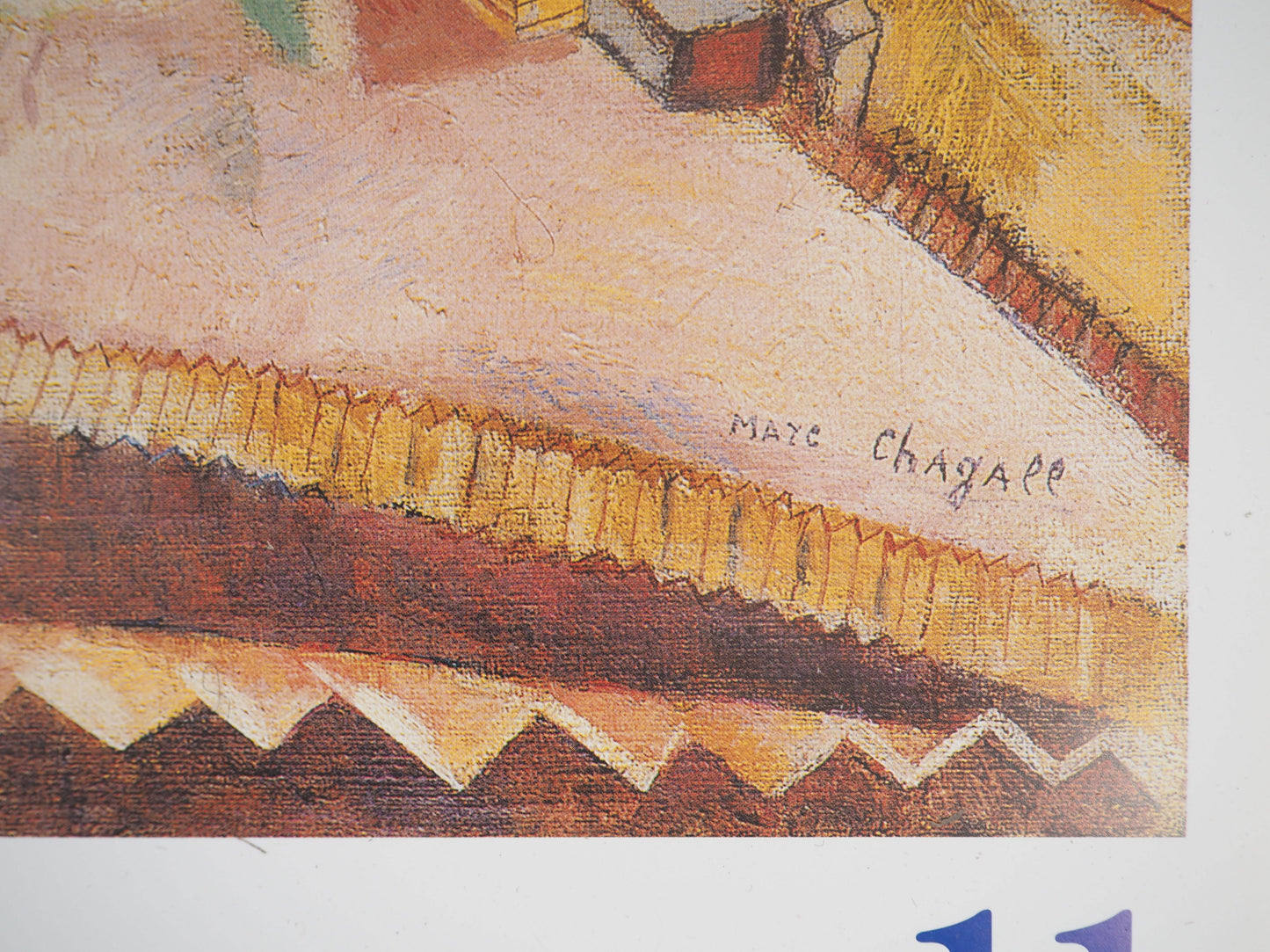 Marc CHAGALL : Au dessus de la ville - Affiche originale signée