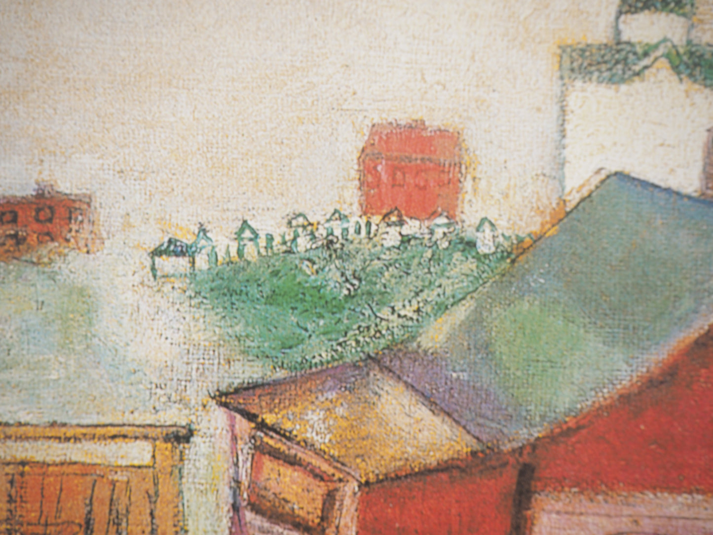 Marc CHAGALL : Au dessus de la ville - Affiche originale signée