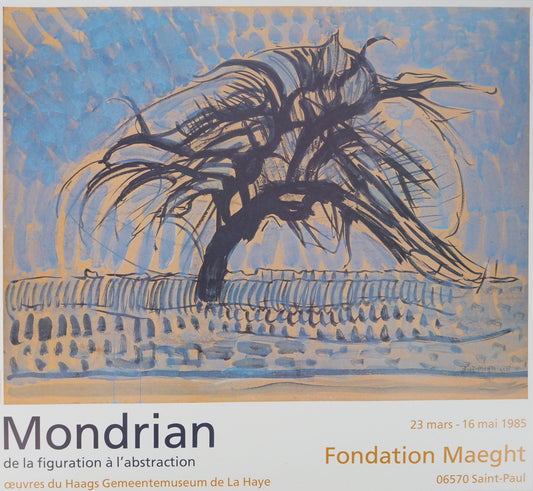 Piet MONDRIAN : Fondation Maeght Expo 1985 - Affiche originale