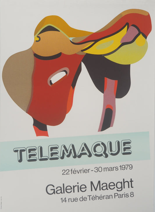 Hervé TELEMAQUE : En selle - Lithographie originale