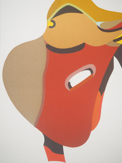 Hervé TELEMAQUE : En selle - Lithographie originale