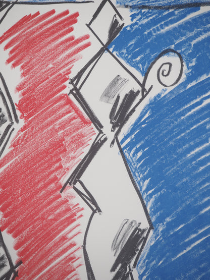Aki KURODA : Femme en soirée - Lithographie originale signée