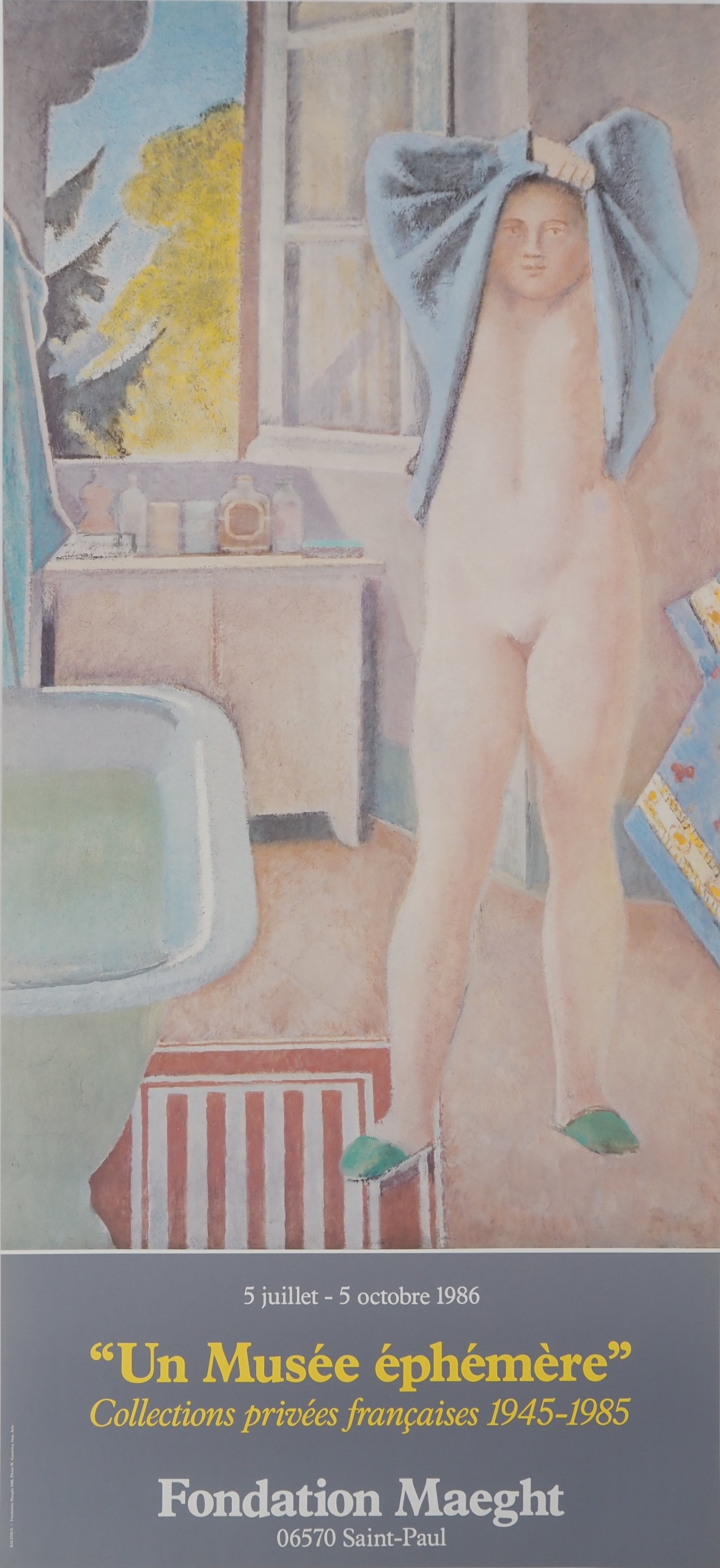 BALTHUS : Femme nue à la toilette - Affiche en couleurs