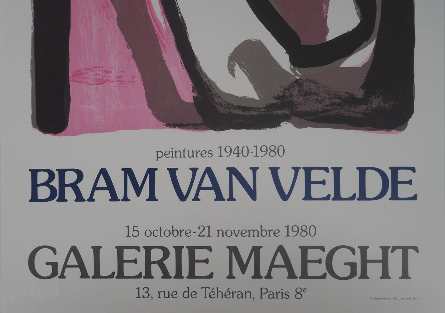 Bram VAN VELDE : Expo 1980 - Lithographie originale