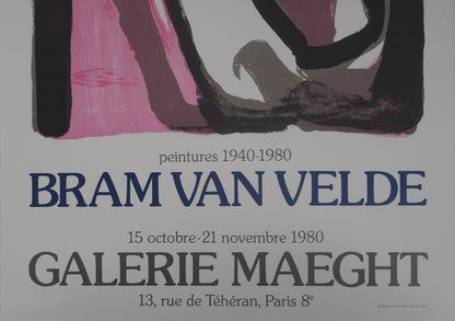 Bram VAN VELDE : Expo 1980 - Lithographie originale