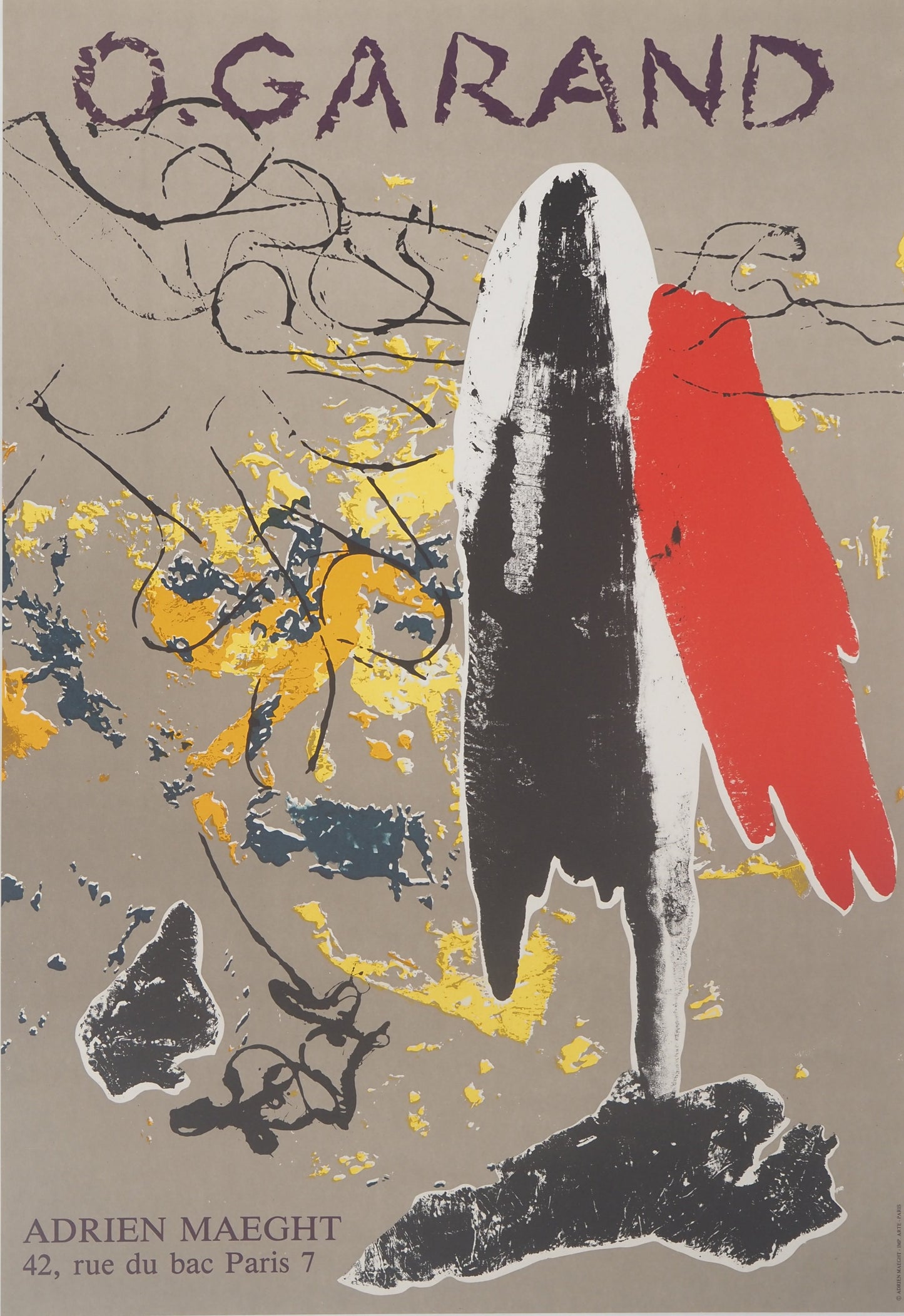 Olivier GARAND : Exposition 1984 - Lithographie originale signée