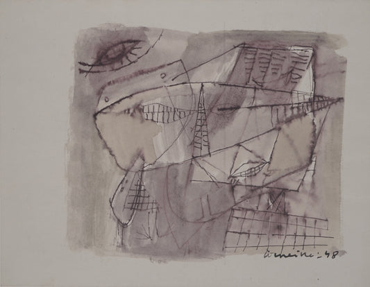 Guillaume CORNEILLE : Le miroir - Lithographie signée