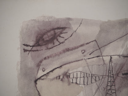 Guillaume CORNEILLE : Le miroir - Lithographie signée
