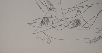 Guillaume CORNEILLE : Femme nue - Lithographie signée