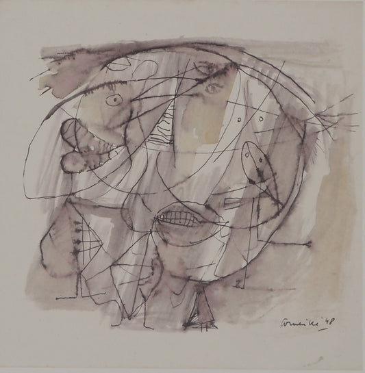 Guillaume CORNEILLE : Tête pensive - Lithographie signée