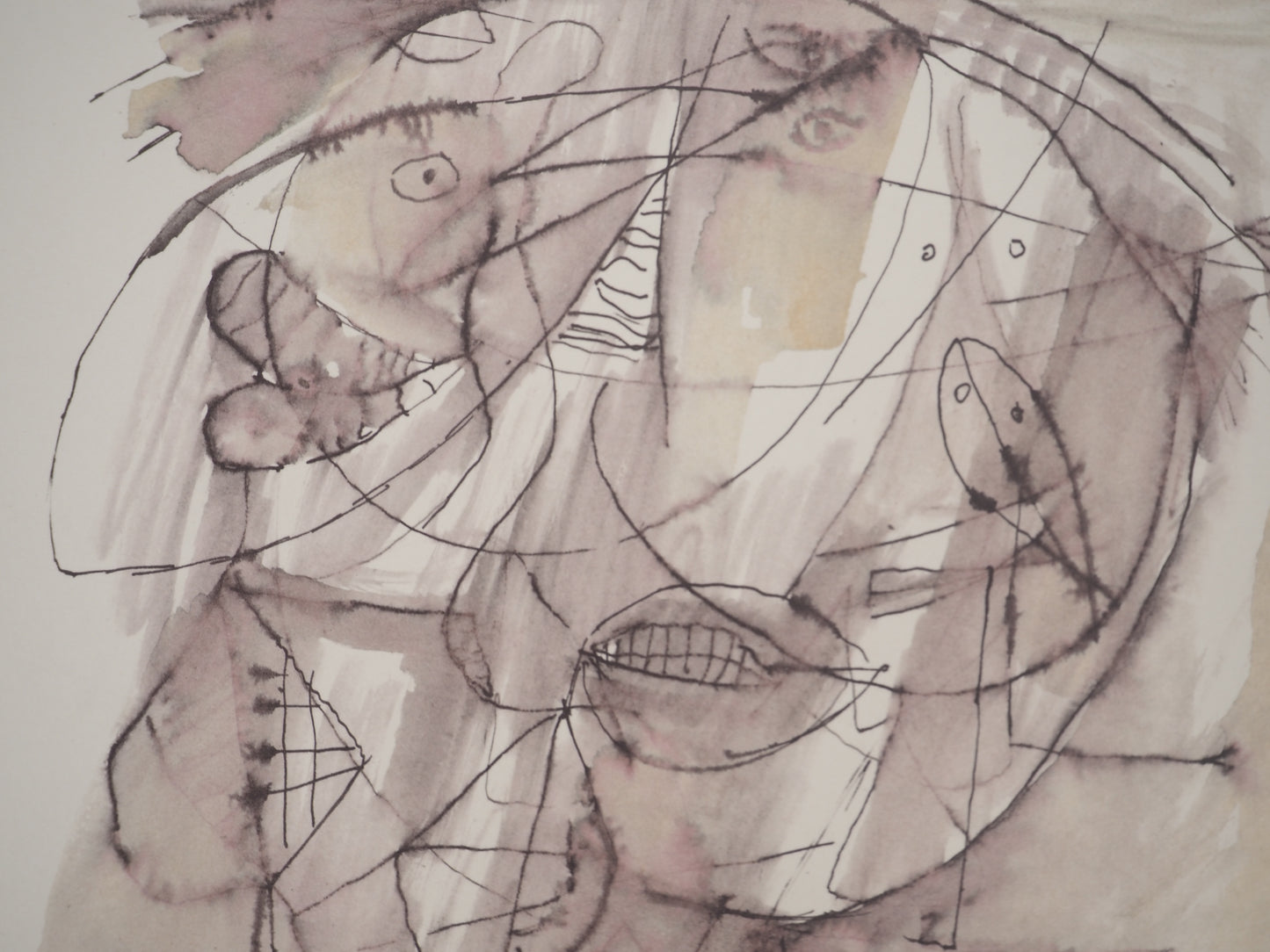 Guillaume CORNEILLE : Tête pensive - Lithographie signée