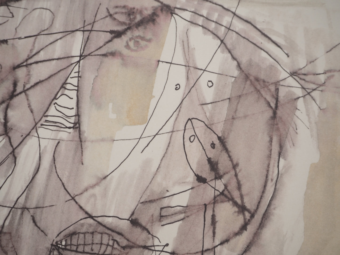 Guillaume CORNEILLE : Tête pensive - Lithographie signée