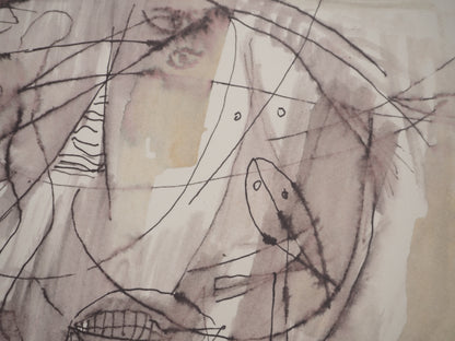 Guillaume CORNEILLE : Tête pensive - Lithographie signée