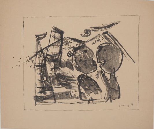 Guillaume CORNEILLE : Les terrils - Lithographie signée