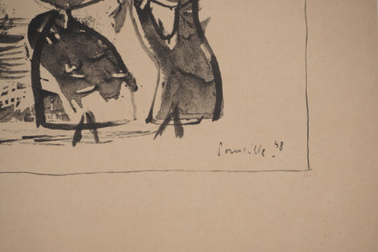 Guillaume CORNEILLE : Les terrils - Lithographie signée