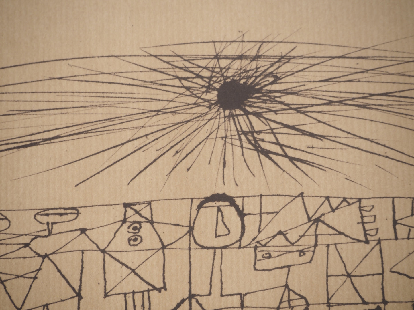 Guillaume CORNEILLE : Dessin-Poème Ton ventre - Lithographie signée