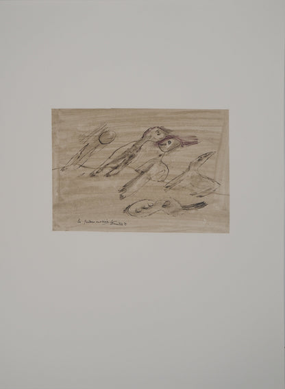 Guillaume CORNEILLE : La guitare oubliée - Lithographie signée