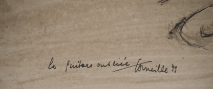 Guillaume CORNEILLE : La guitare oubliée - Lithographie signée