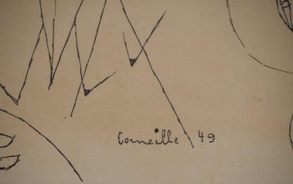 Guillaume CORNEILLE : La fête au port - Lithographie signée