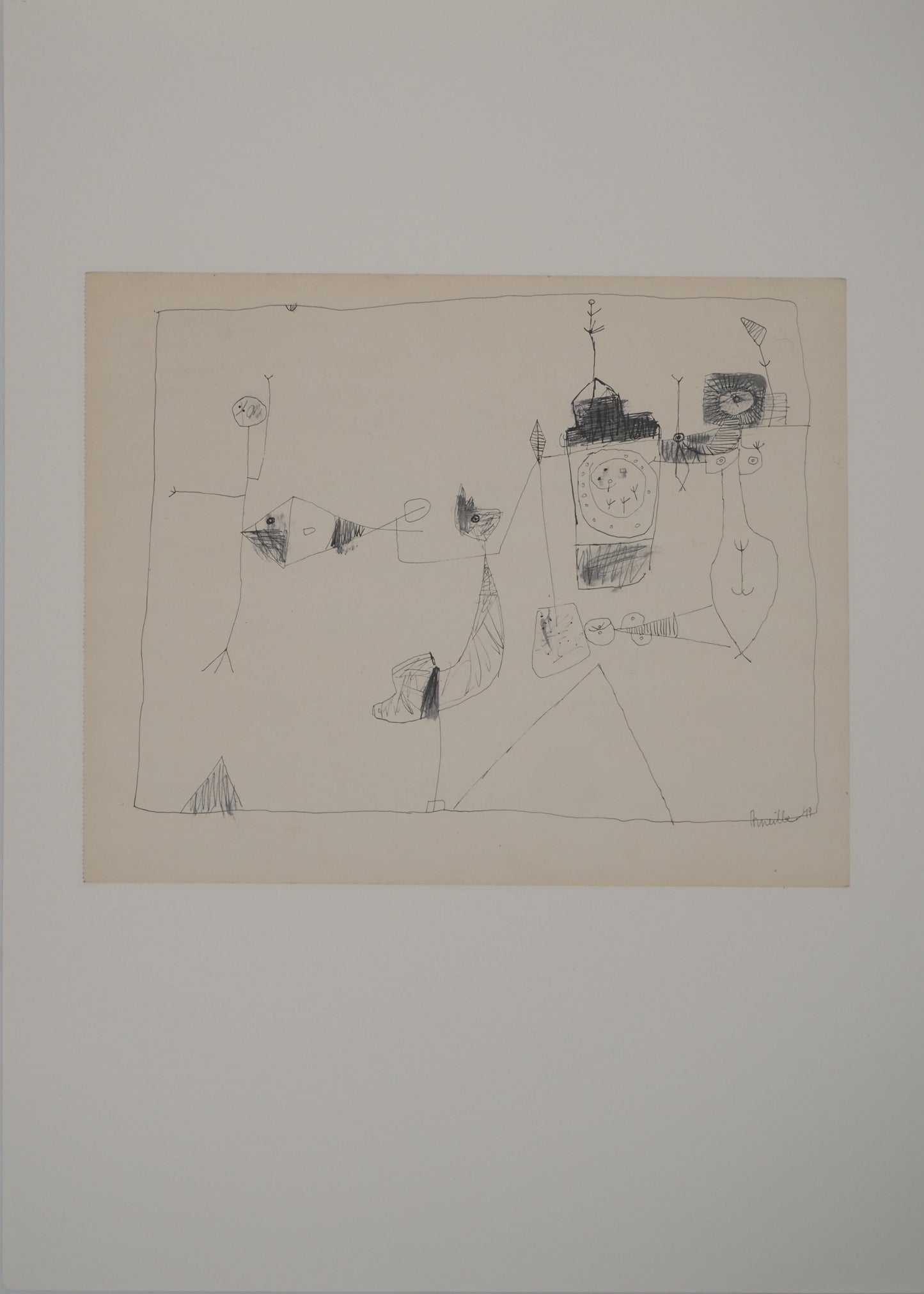 Guillaume CORNEILLE : La ville en joie - Lithographie signée