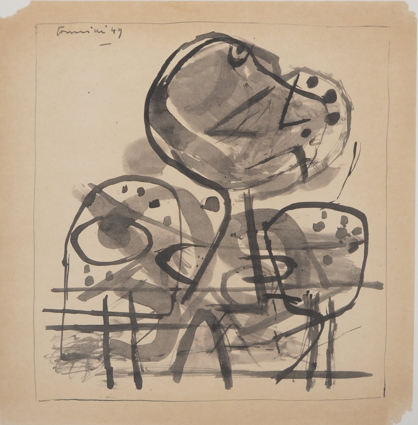 Guillaume CORNEILLE : Le cavalier - Lithographie signée