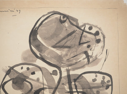 Guillaume CORNEILLE : Le cavalier - Lithographie signée