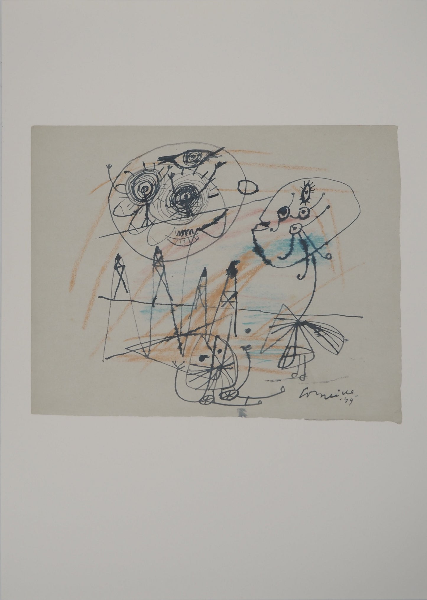 Guillaume CORNEILLE : Aérienne comme un papillon - Lithographie signée