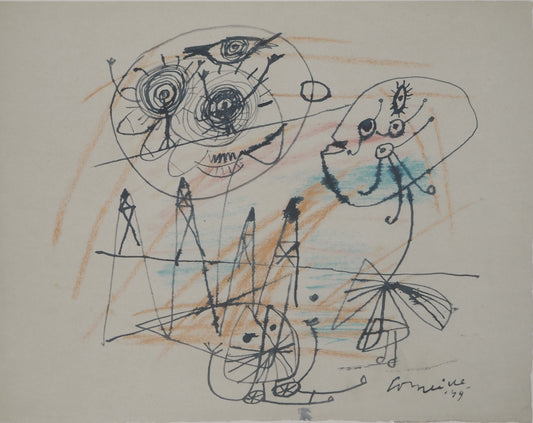 Guillaume CORNEILLE : Aérienne comme un papillon - Lithographie signée