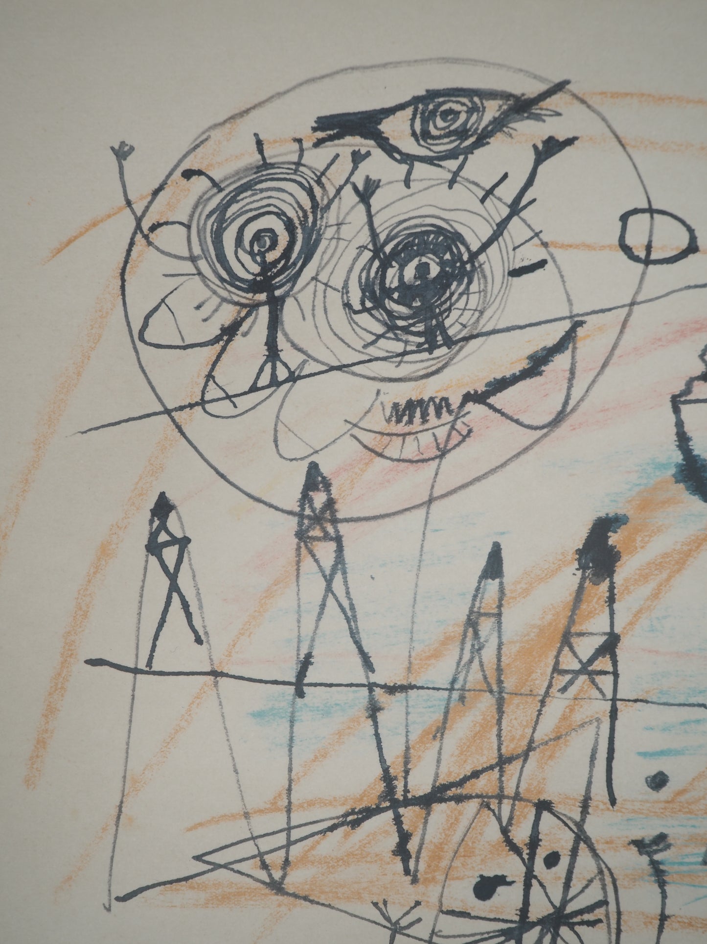 Guillaume CORNEILLE : Aérienne comme un papillon - Lithographie signée