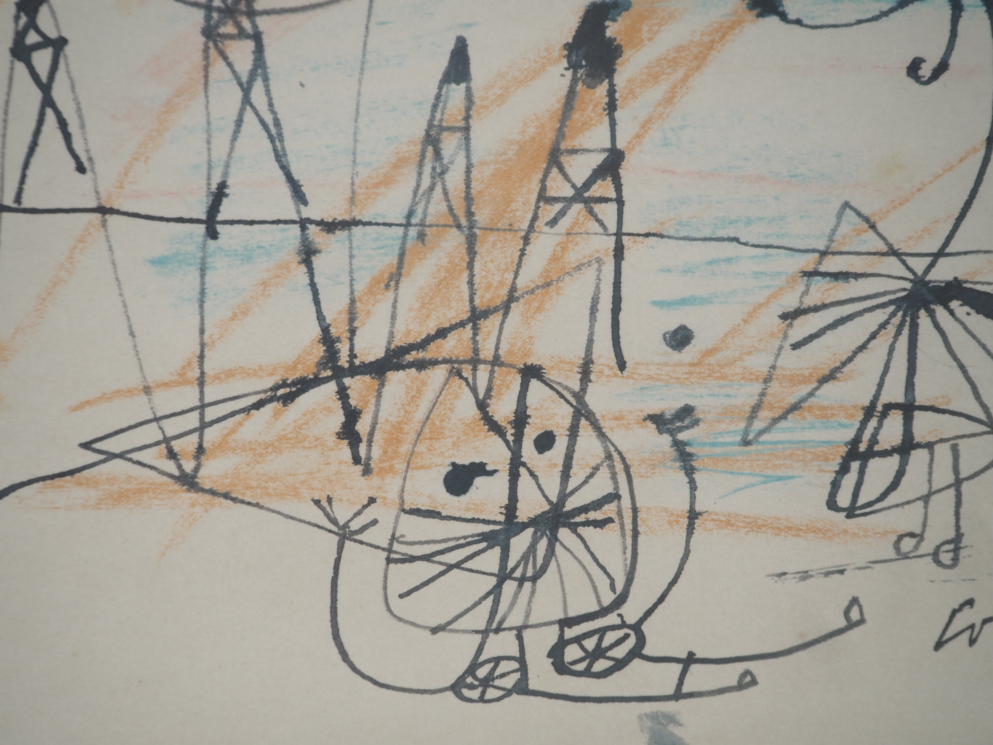 Guillaume CORNEILLE : Aérienne comme un papillon - Lithographie signée
