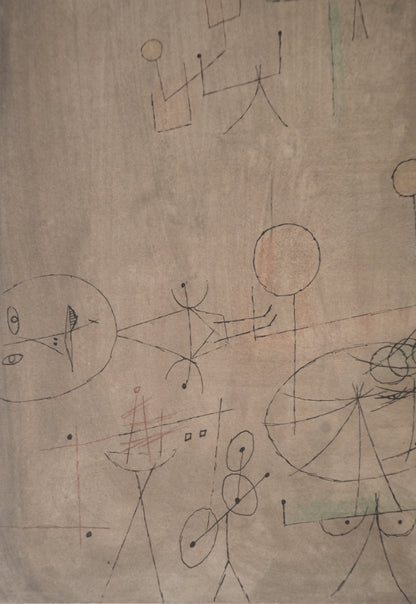 Guillaume CORNEILLE : Le spectacle nocture au cirque - Lithographie signée
