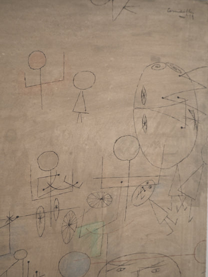 Guillaume CORNEILLE : Le spectacle nocture au cirque - Lithographie signée