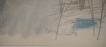 Guillaume CORNEILLE : La rentrée du marin - Lithographie signée
