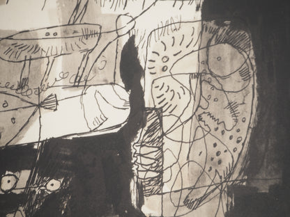 Guillaume CORNEILLE : Le paysan regarde vers la ville - Lithographie signée