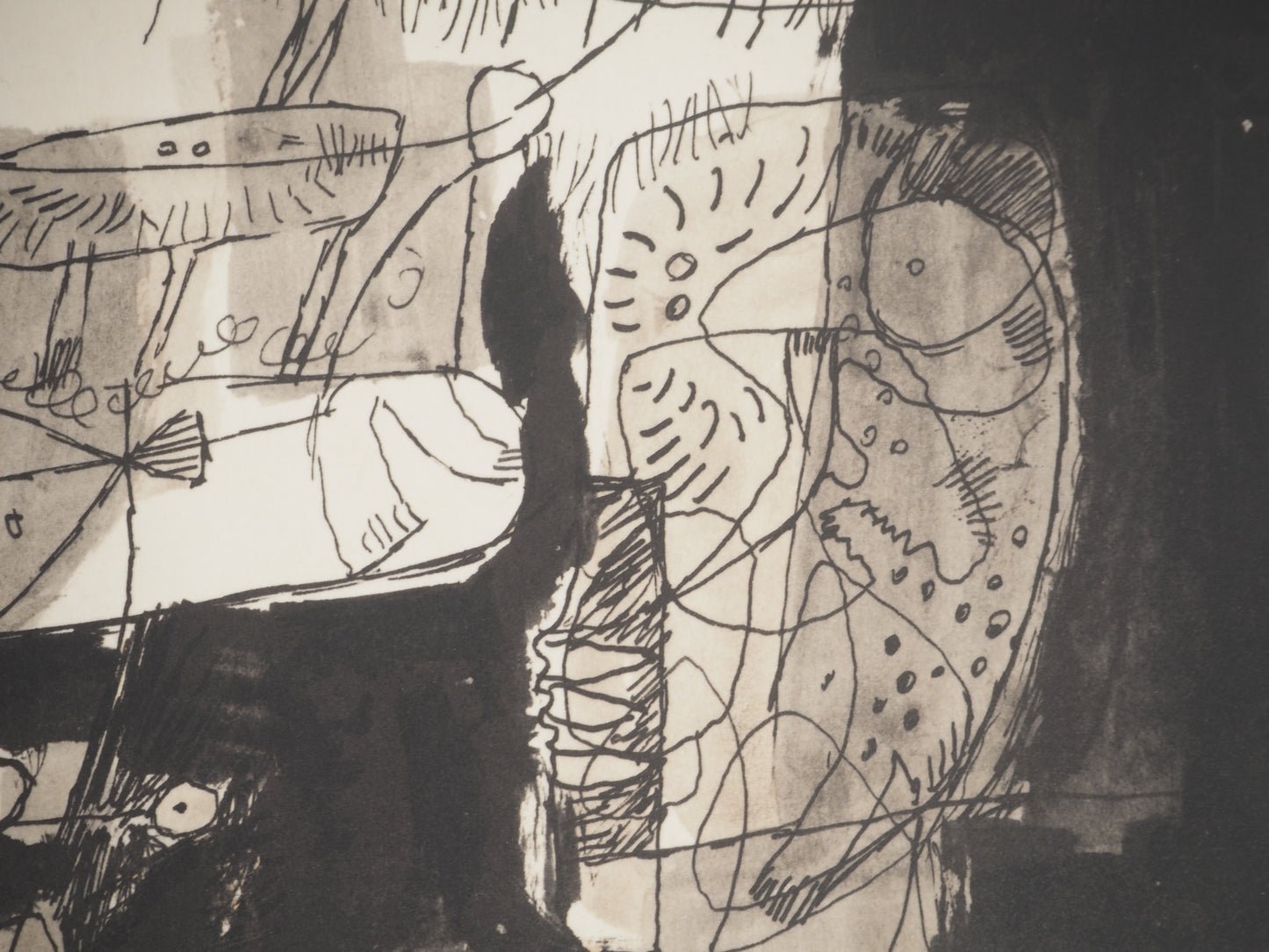Guillaume CORNEILLE : Le paysan regarde vers la ville - Lithographie signée