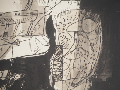 Guillaume CORNEILLE : Le paysan regarde vers la ville - Lithographie signée
