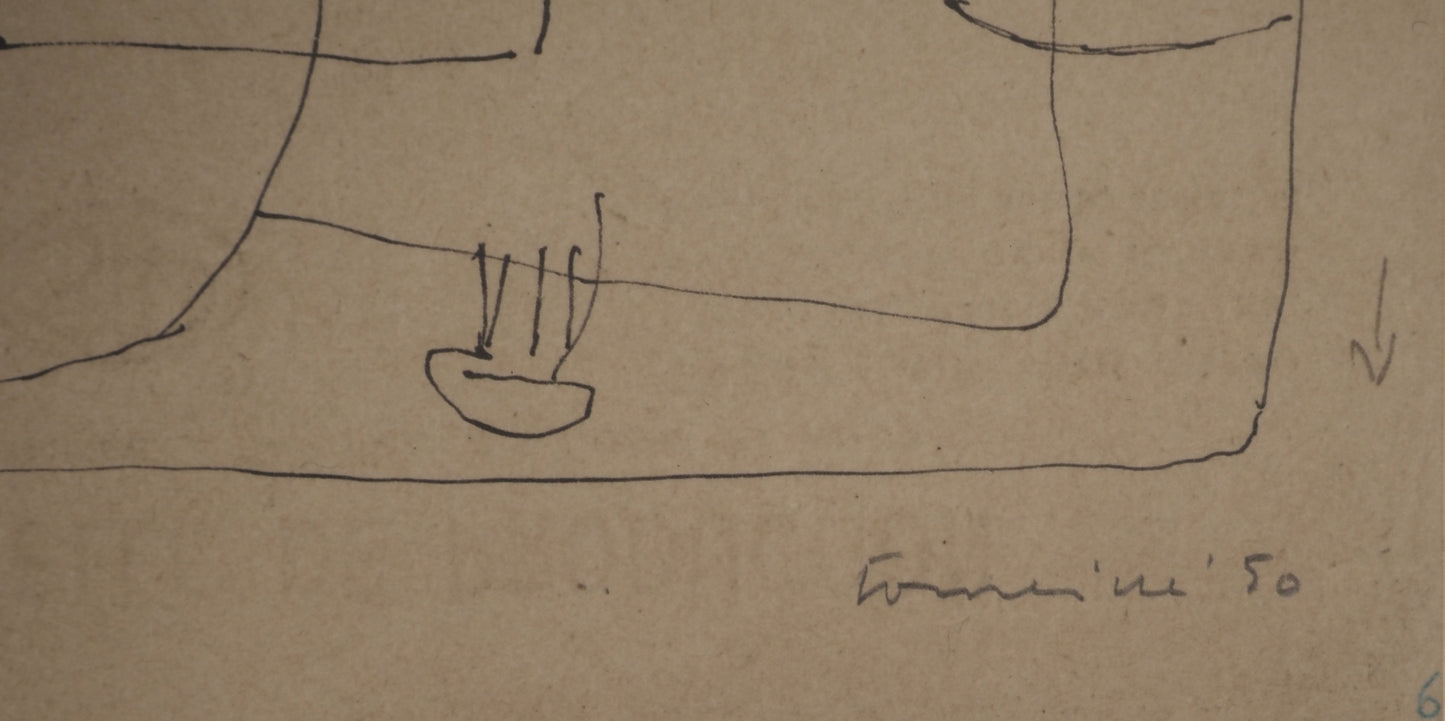 Guillaume CORNEILLE : Le pêcheur - Lithographie signée