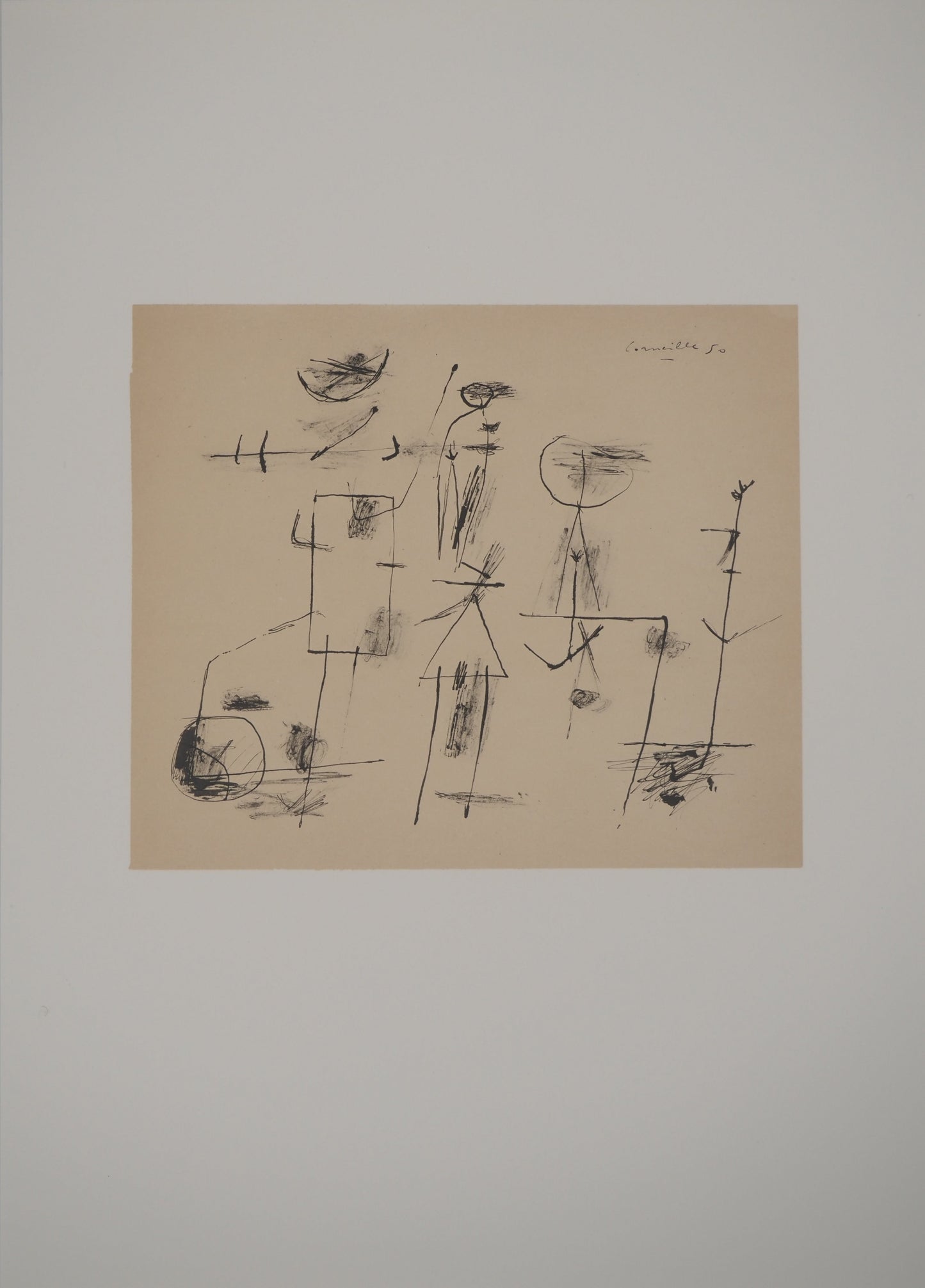 Guillaume CORNEILLE : Le football - Lithographie signée
