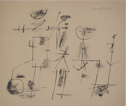 Guillaume CORNEILLE : Le football - Lithographie signée