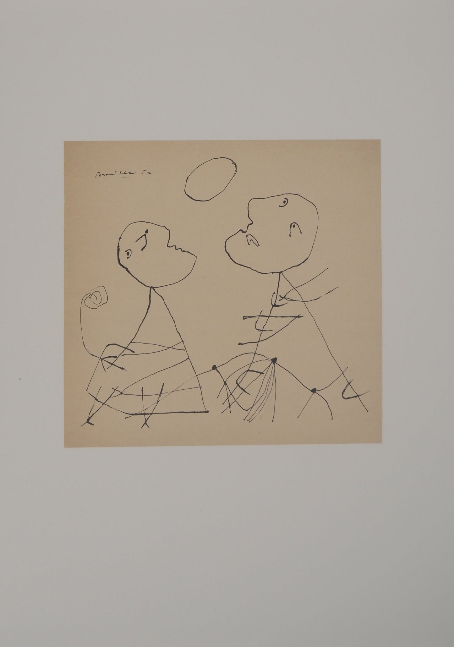 Guillaume CORNEILLE : Les joueuses - Lithographie signée
